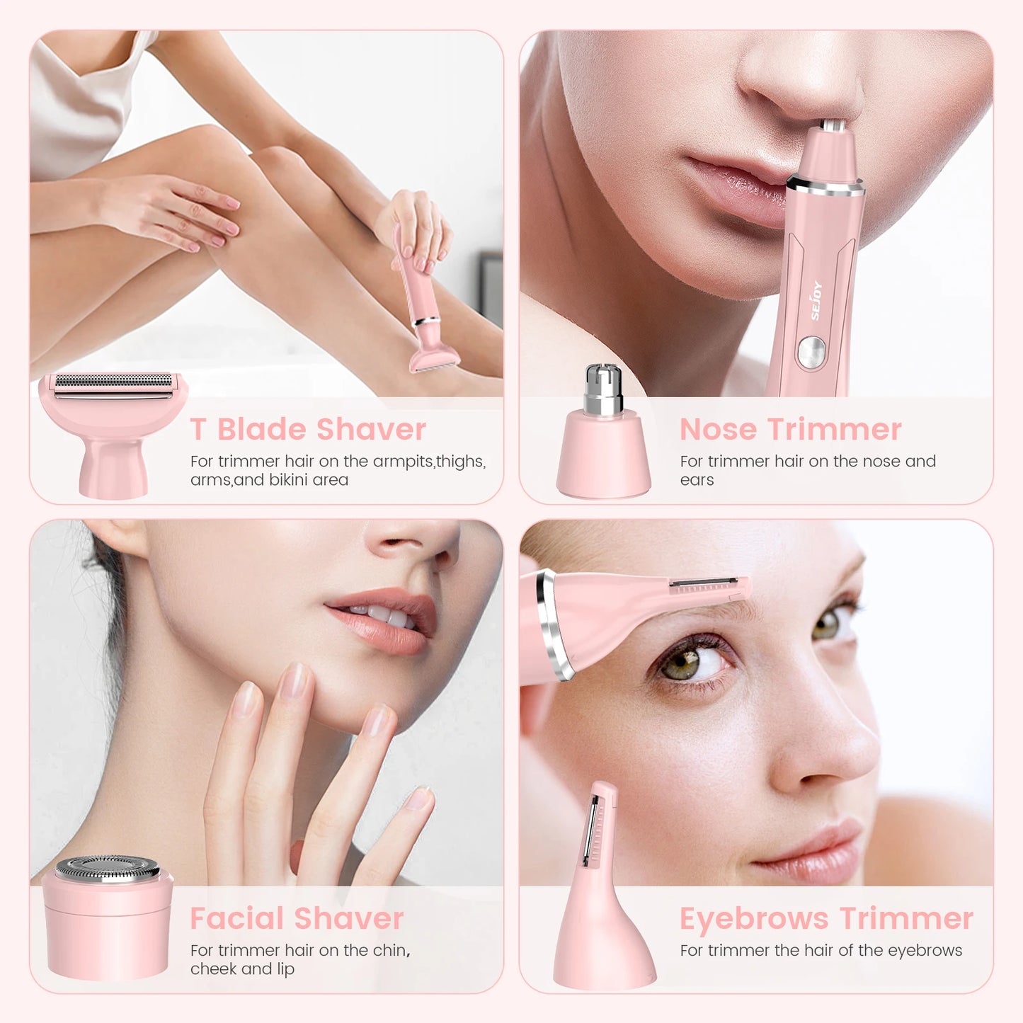 Sejoy SilkenSmooth – Rechargeable Women's Electric Epilator Shaver