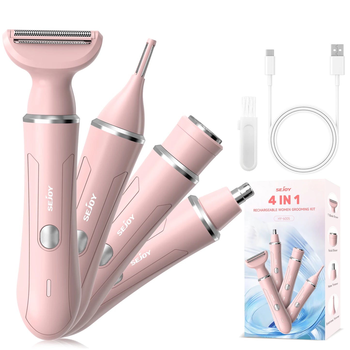 Sejoy SilkenSmooth – Rechargeable Women's Electric Epilator Shaver Pink